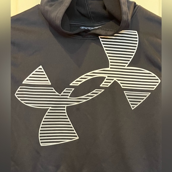 Under Armour black hoodie sweatshirt with kangaroo pocket activewear youth large - Picture 3 of 10